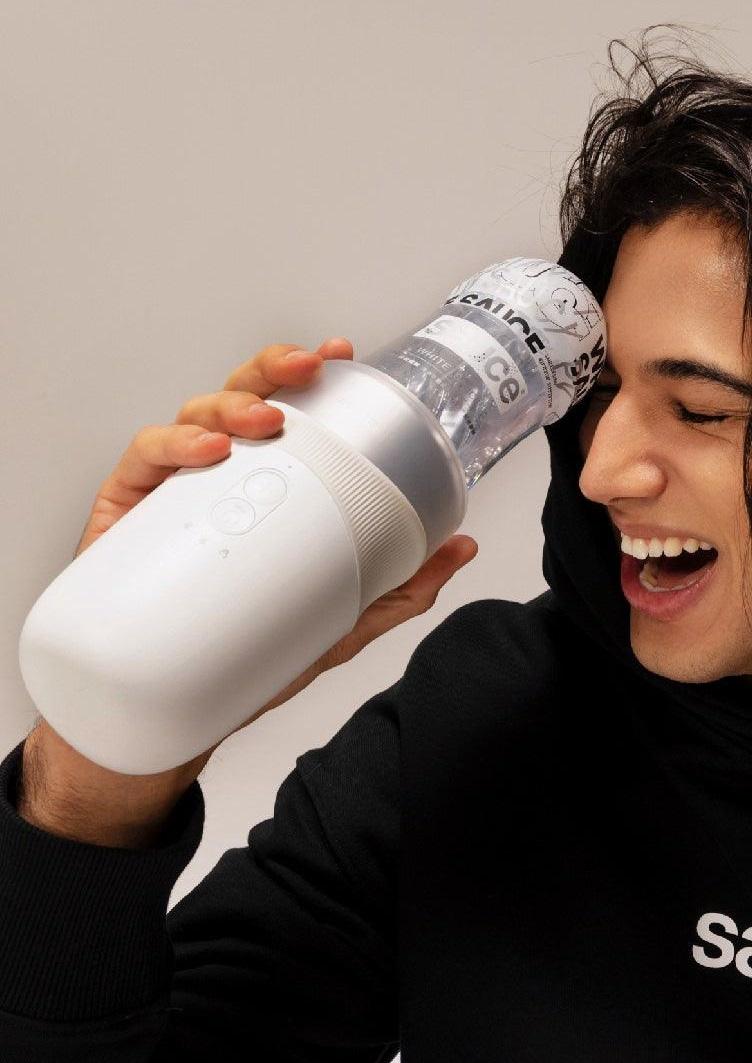 An electronic masturbator featuring 5D TOUCH technology with... Sauce - Extra Electronic Masturbator - White photo-8