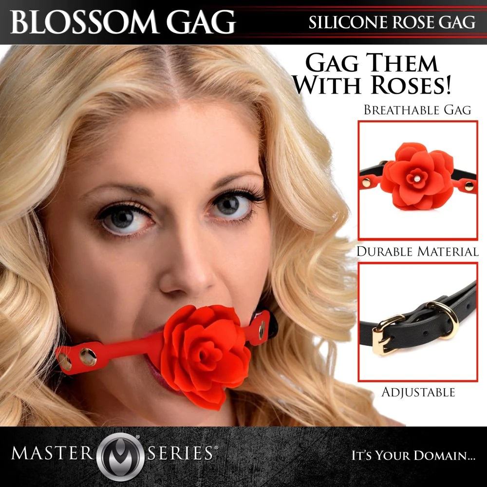 Roses are always a romantic gift, especially the red ones. A... Master Series - Blossom Rose Gag - Red photo-4