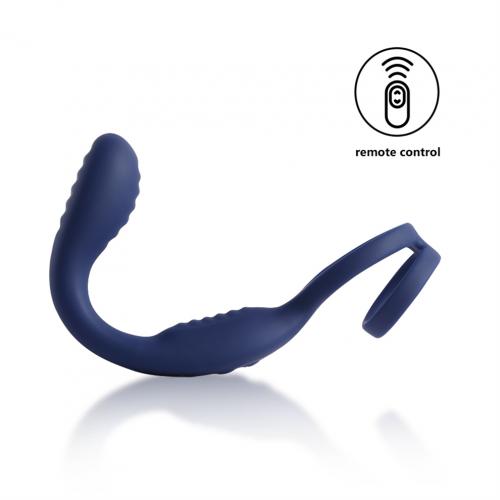 Arosum VibraDuo – the Perineum & Prostate duo massager with ... Arosum - VibraDuo Prostate Massager w Ring - Blue photo-6