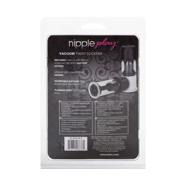 Experienceultimate nipple teasing and pleasing action withth... CEN - Nipple Play Twist Suckers - Black photo-5