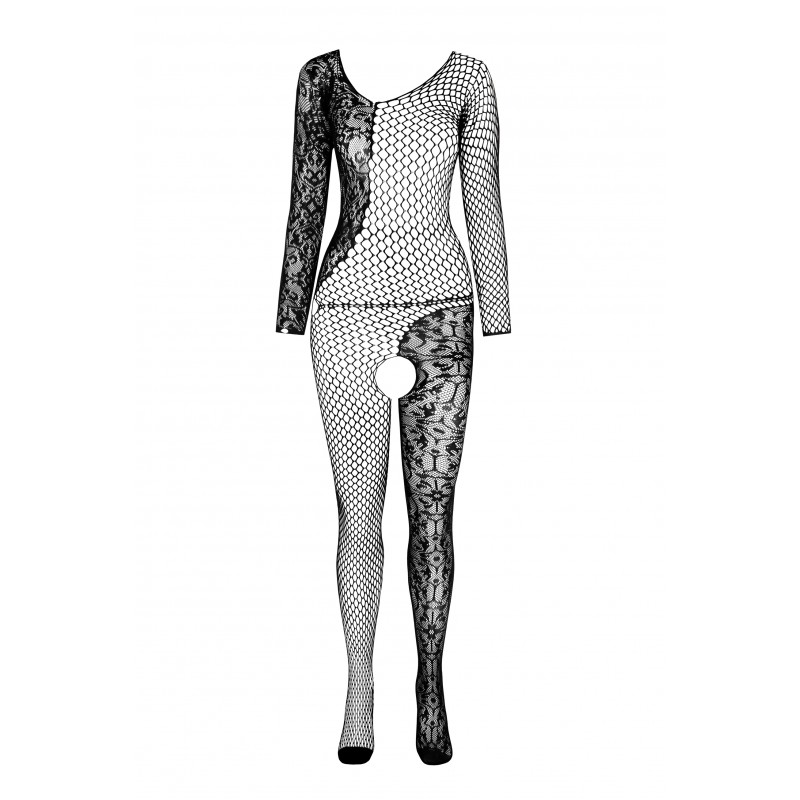 Sexy bodystocking that perfectly fits the figure, emphasizin... Passion - Bodystocking BS107 - Black photo-3