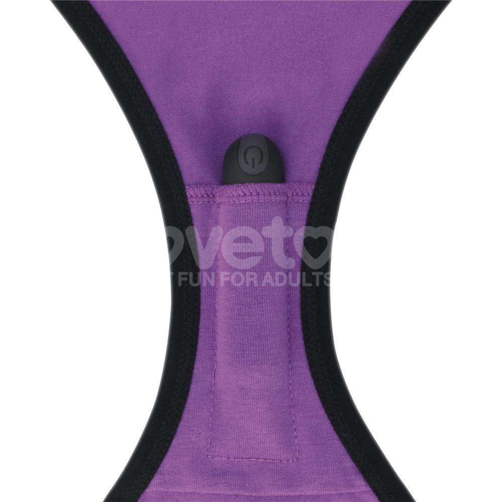 This alluring sexy undies is designed to boost your pleasure... Lovetoy - Slide Vibrating Panties S - Purple photo-5