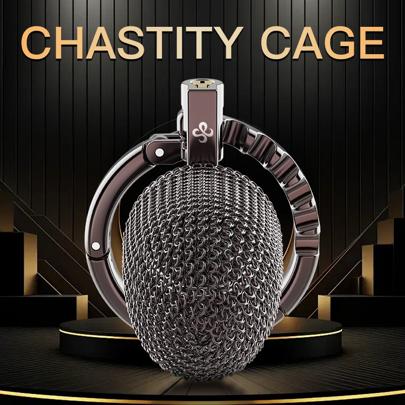 Porous and breathable metal lock with MAX cooling power and ... Sevanda - Hauberk Chastity Cage L - Black photo-9
