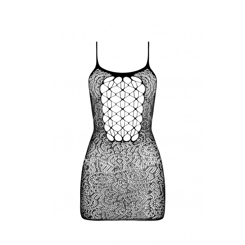 Sexy bodystocking dress that perfectly fits the figure, emph... Passion - Dress BS096 - Black photo-5