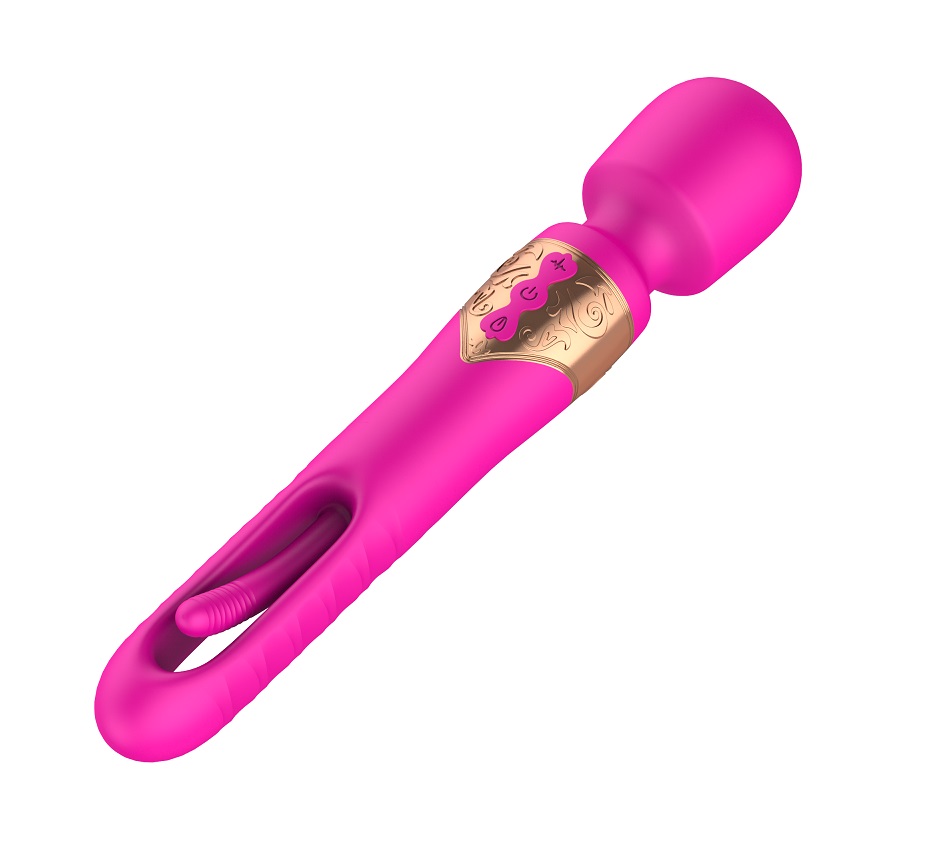 The AV wand with the tongue flicking, dual vibration.
The cu... Secwell - Elle Flicking Dual Massager - Pink photo-7