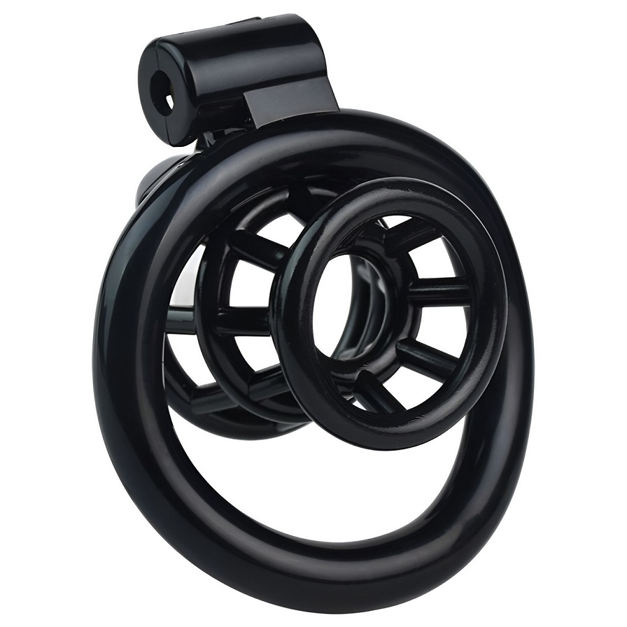 Material: 3D print resin
Size:
A Circular inside diameter: 3... FAAK - Resin Chastity Cage 217 - Black photo-3