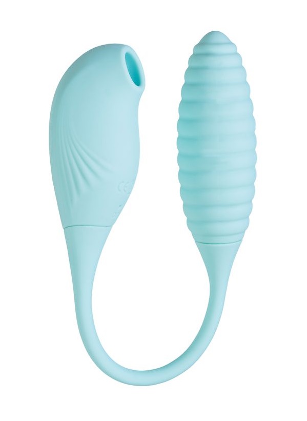 Air-pulse stimulator JOS Roow 2 in 1 will give amazing orgas... JOS - Roow Air-Pulse Vibro Egg - Blue photo-3