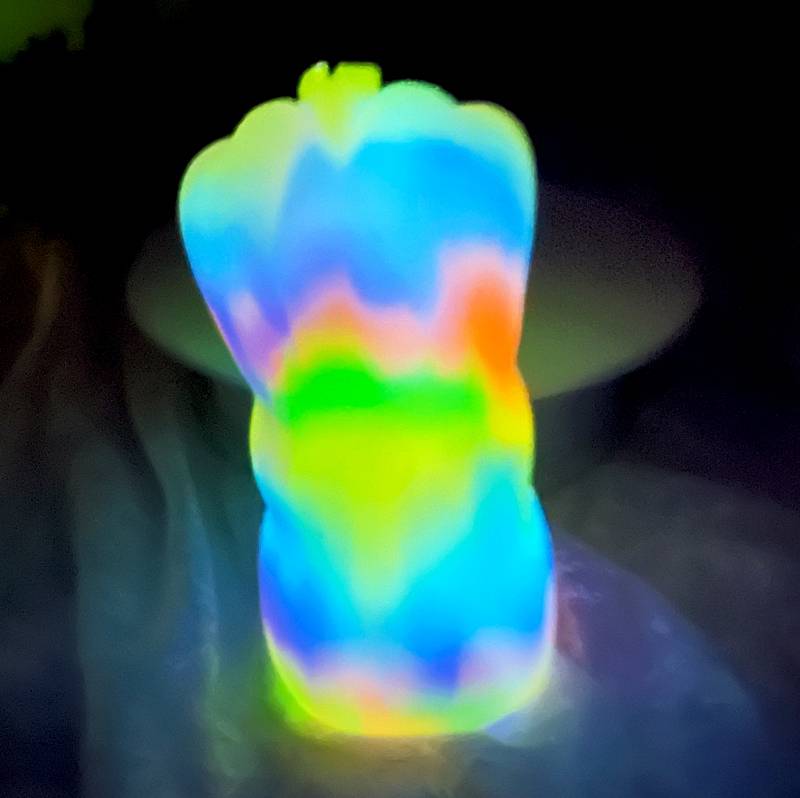 Glow in dark masturbator were made of light enable material,... FAAK - Fantasy Pussy Masturbator - Luminous photo-2