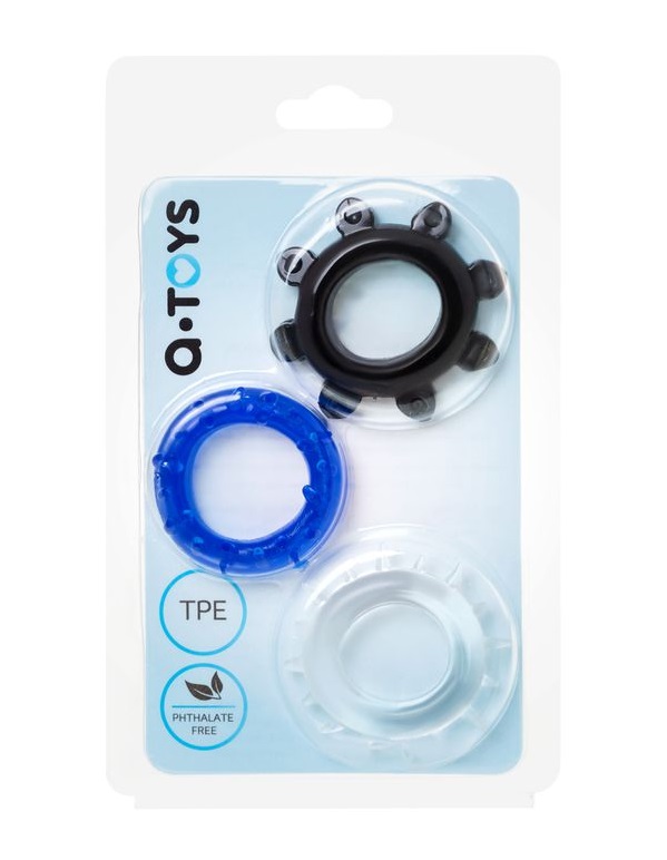 Erection rings for strengthening an erection and prolonging ... A-Toys - Cock Rings Set 3pcs photo-3