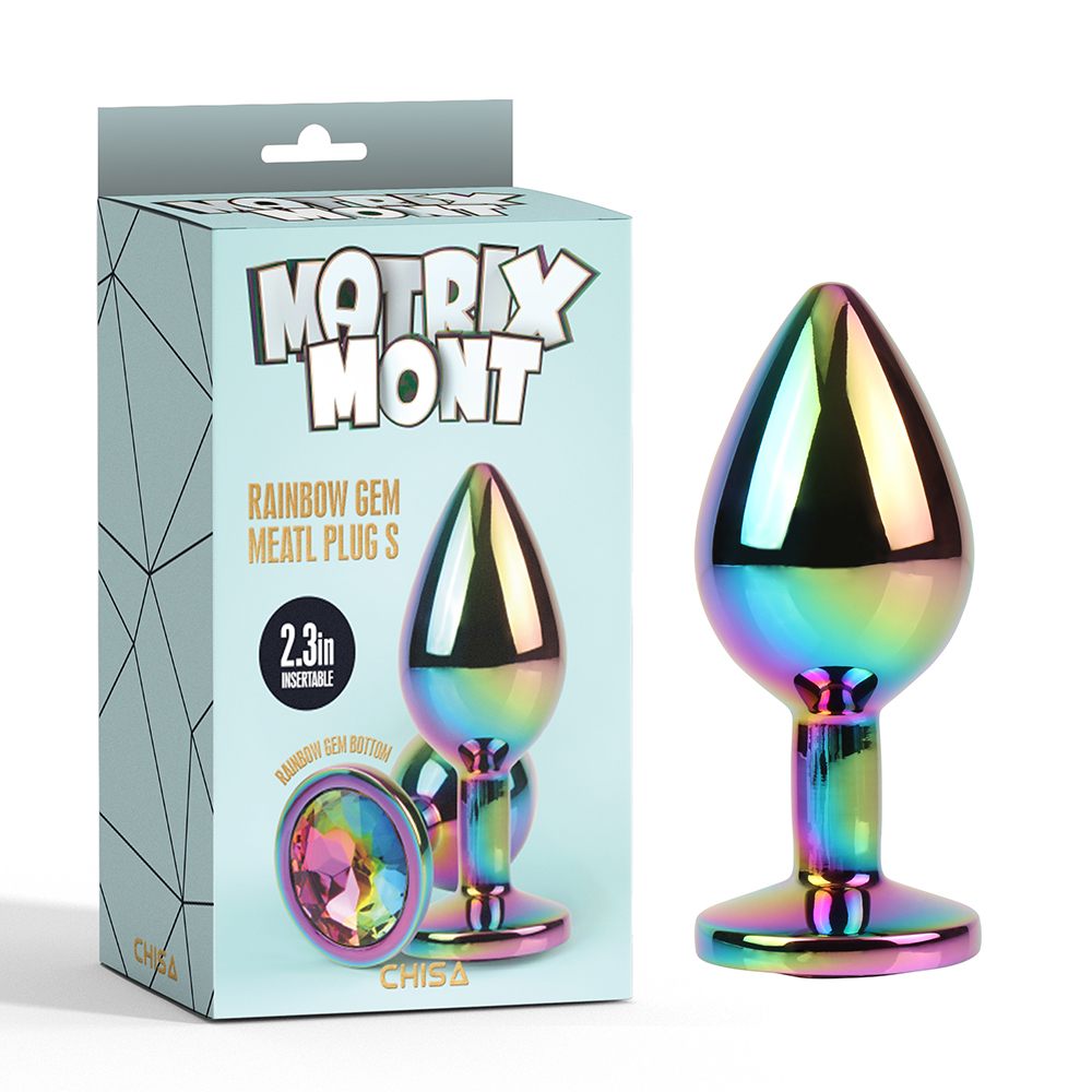 Metal plug for anal play and training
Tapered easy entry tip... Chisa - Gem Metal Plug S - Rainbow photo-5