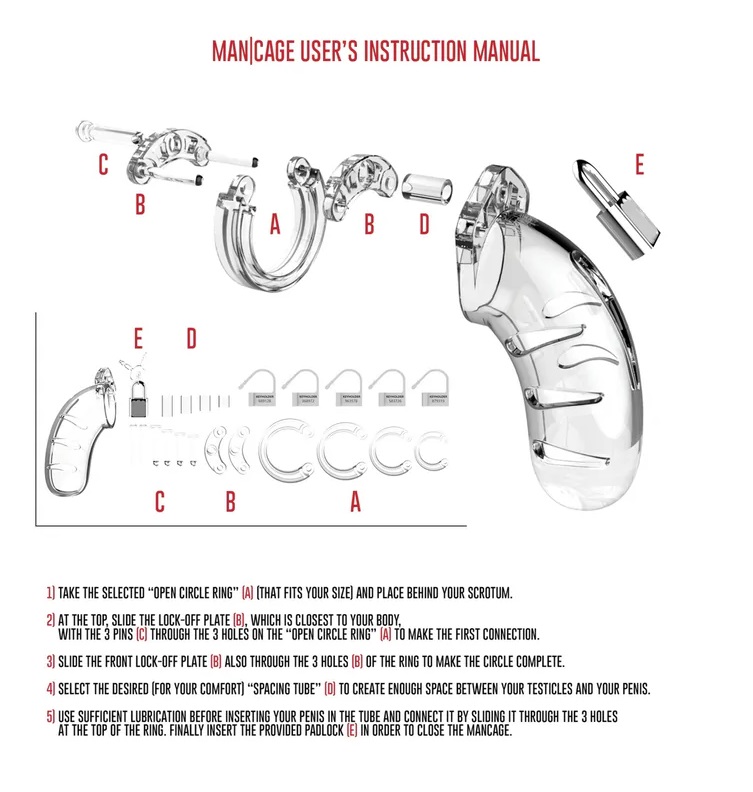 ManCage Chastity Cages are manufactured from high-grade poly... ManCage - Chastity Cage #5 - Clear photo-3