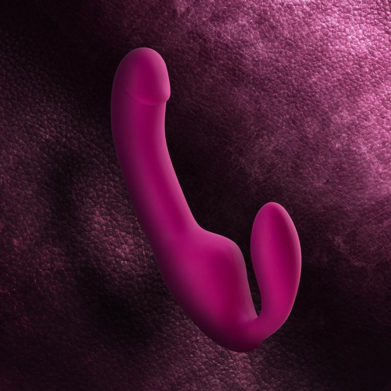 The Temptasia Estella Strapless Dildo with Vibrating Bullet ... Temptasia - Estella Vibro Strap-On - Pink photo-2
