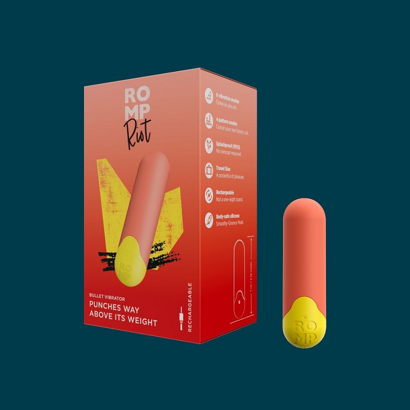 Small yet mighty! Bullet vibe ROMP Riot is an ultra-compact ... Romp - Riot Bullet - Orange photo-10