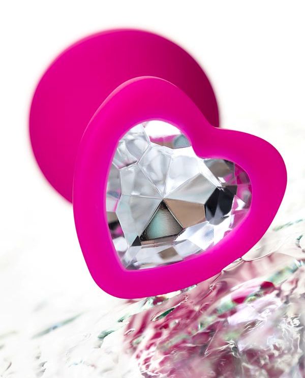 A romantic toy with a heart is a true declaration of love! A... ToDo - Diamond Heart Anal Plug S - Pink photo-7