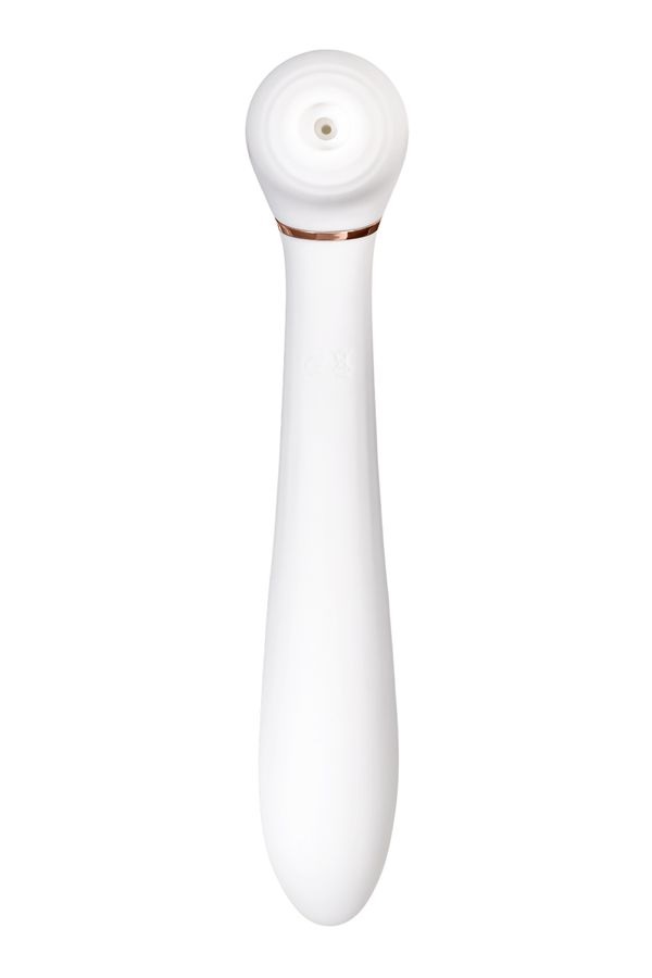 Vibrator with air-pulse stimulation. The graceful and gentle... Flovetta - Jasmine Air-Pulse Stimulator - White photo-3