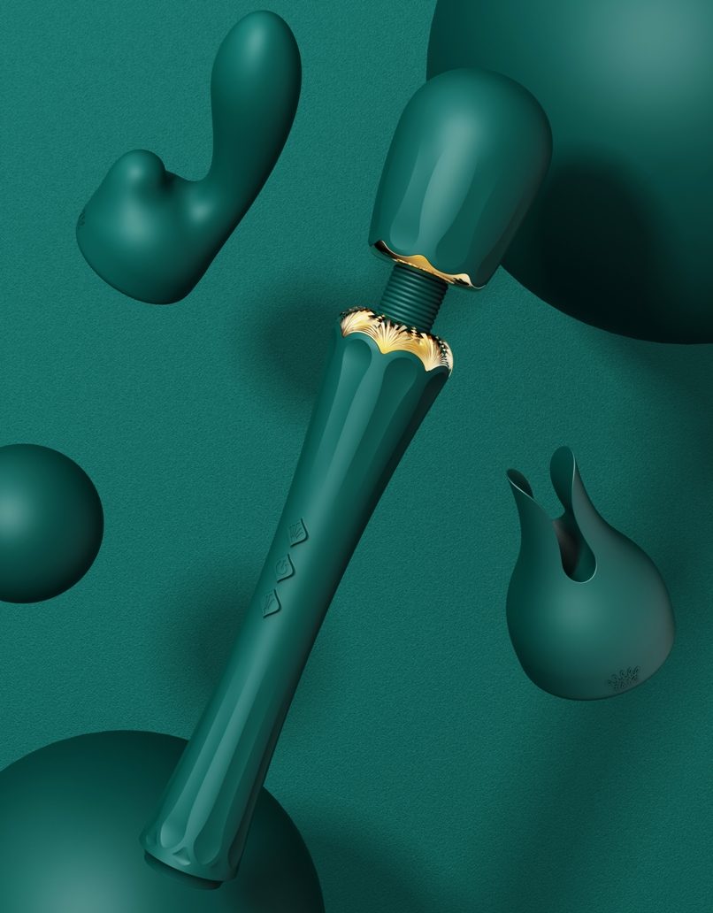 ZALO 最畅销的 Legend 系列新增了一款——KYRO,它的设计灵感来自威严的埃及法老王的权杖。 KYRO 采用 ... Zalo - Kyro 多功能震动按摩棒 - 蓝绿色 照片-13