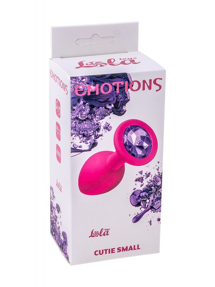 Cone-shaped anal plug, made of hypoallergenic silicone and d... Lola Games - Emotions Anal Plug S - Pink/Purple photo-3