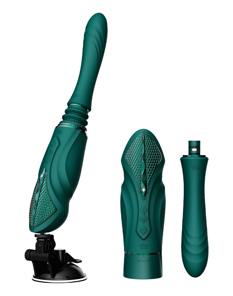 Powered by ZALO's groundbreaking PowerThrust technology,... Zalo - Sesh APP Thrusting Sex Machine - Turquoise Green photo-3