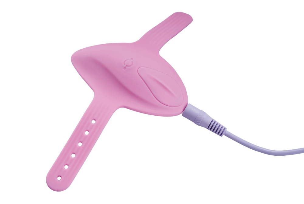 The butterfly rotor is a wireless vibrator with a belt that ... Pagos - Butterfly Rotor - Pink photo-5