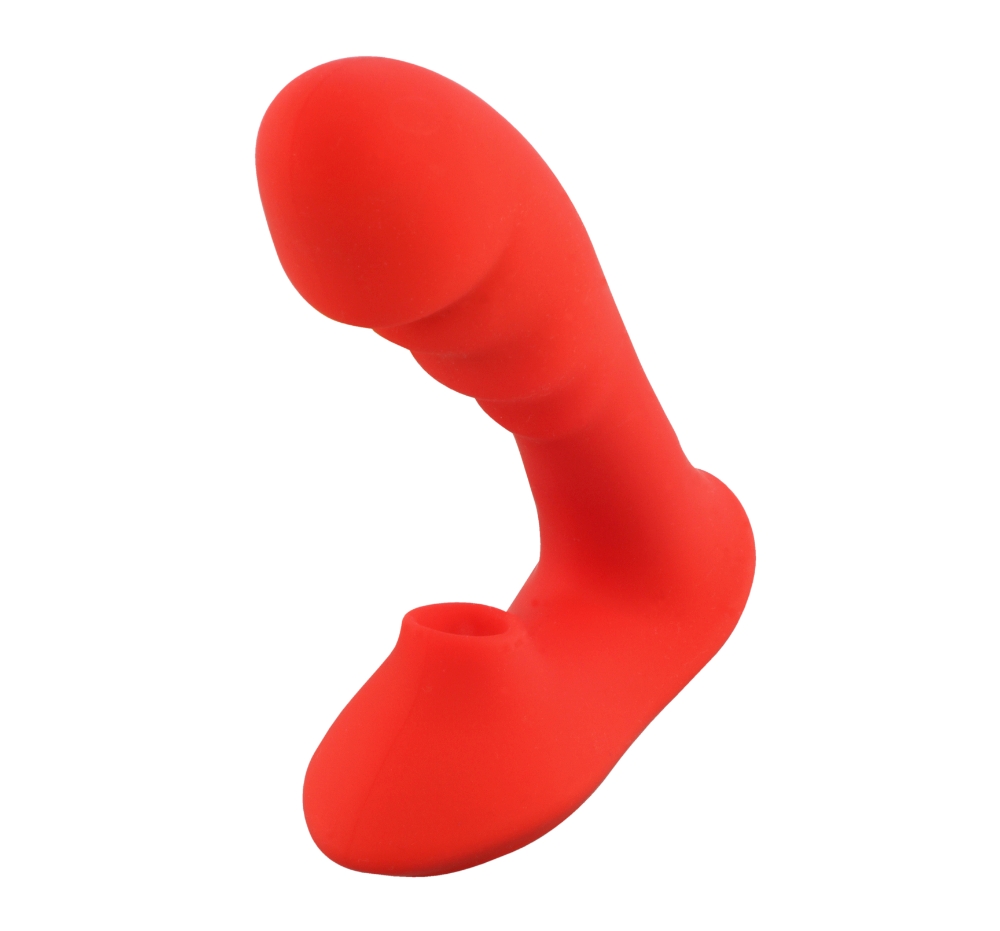 The greedy two-point attack vibe of the squid. The real tip ... T-Best - ClitClit Addiction Suction Vibe - Red photo-5