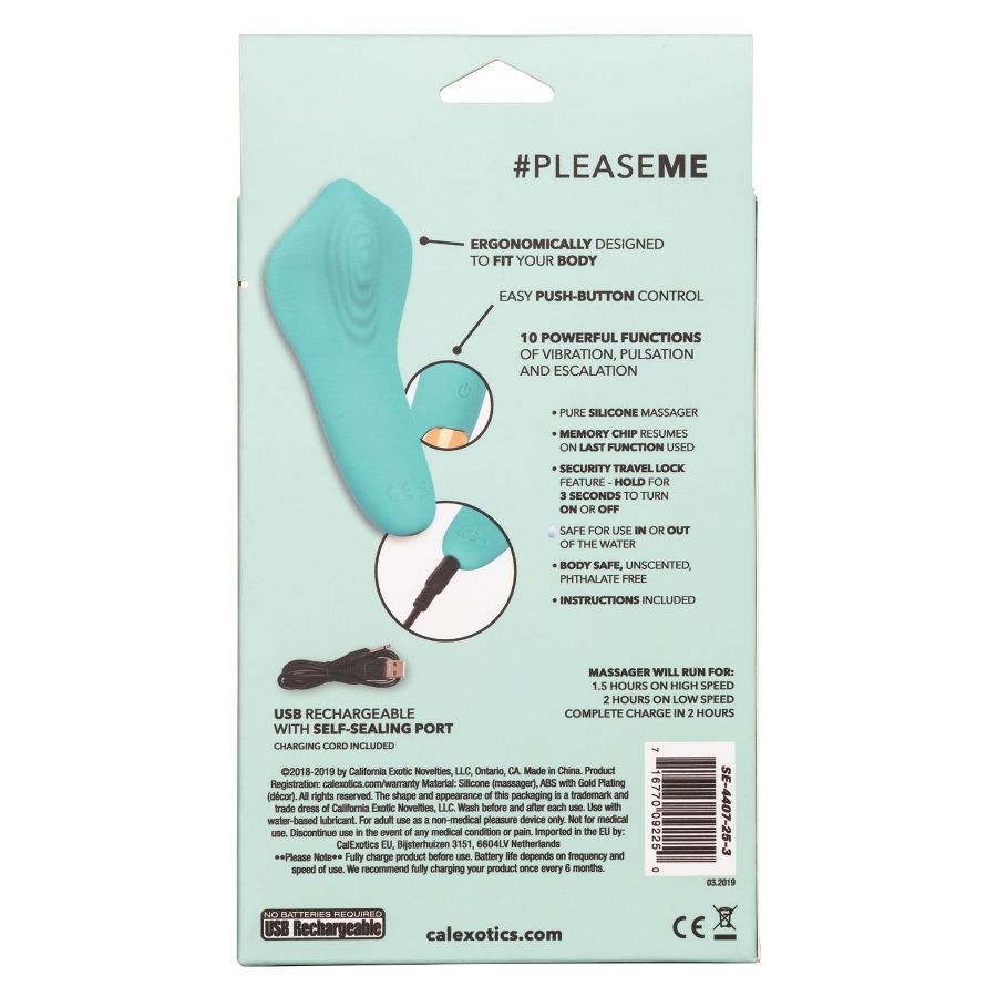 Slip the tickling Slay Pleaser into your purse or handbag fo... CEN - Slay PleaseMe Panty Vibe - Teal photo-14