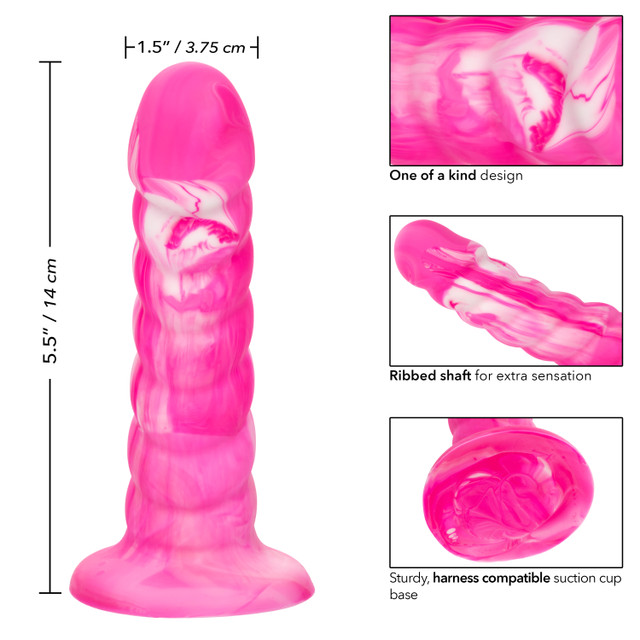 Introducing the Twisted Love Twisted Ribbed Probe, a one-of-... CEN - Twisted Ribbed Anal Plug - Pink photo-9