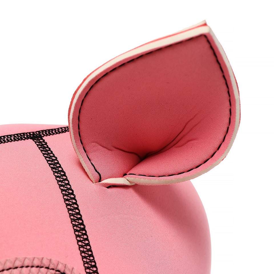 The pig hood is soft and stretchable. No zippers or fuss wit... Kiotos - Pig BDSM Hood - Pink photo-10