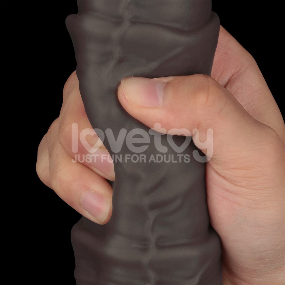 Built to deliver the most lifelike satisfaction, Love Toy Du... Lovetoy - 16" Dual Layered King Sized Cock - Black photo-13
