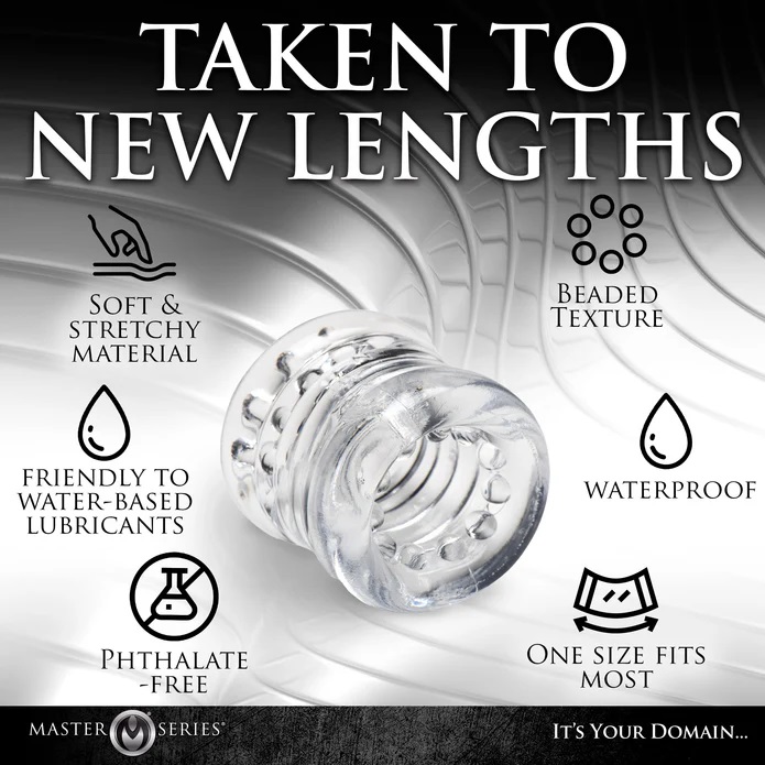 Enhance your pleasure and extend the duration of your play w... Master Series - Ball Stack Stretcher - Clear photo-6