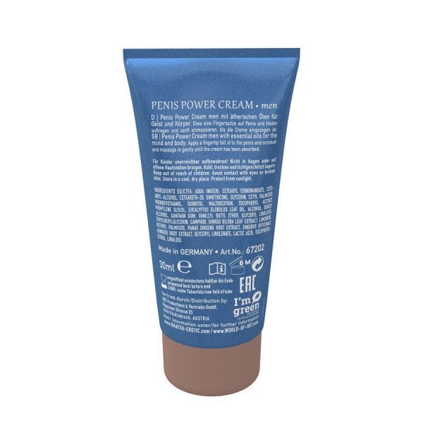 Penis Power Cream for men to use in the intimate area. Warmi... Shiatsu - Penis Power Cream Japanese Mint & Bamboo - 30ml photo-2