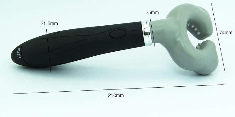 Material: ABS+TPE
Size: 210X65X57mm
Powered By: 3 AAA ba... FT - Clitoris Stimulator - Black photo-7