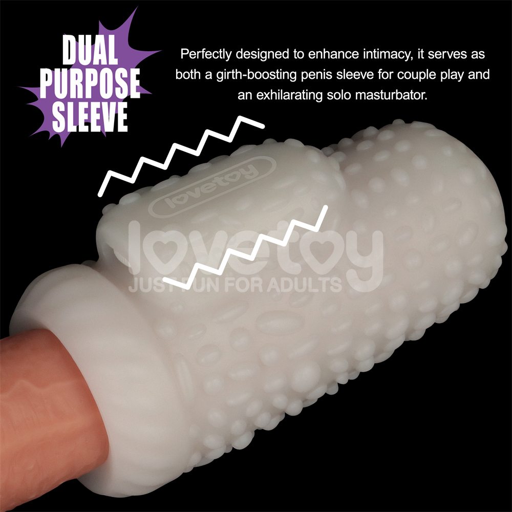 Discover ultimate pleasure and versatility with the Lovetoy ... Lovetoy - Knights Ring Vibro 2in1 Sleeve - Drip photo-8