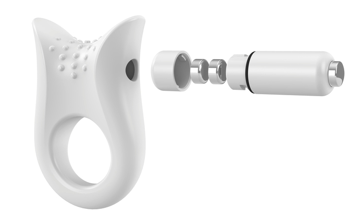 ovo B2 is made of 100% body safe silicone, with soft and... Ovo - B2 Vibro Ring - White photo-3