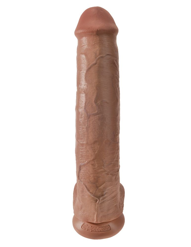 Do you want your first dildo to look and feel just like the ... King Cock - Cock 15″ With Balls - Caramel photo-2