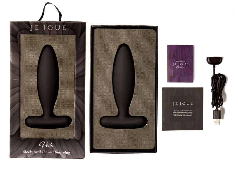 The Vesta butt vibrator is designed for a silky smooth exper... Je Joue - Vesta Vibro Butt Plug - Black photo-16