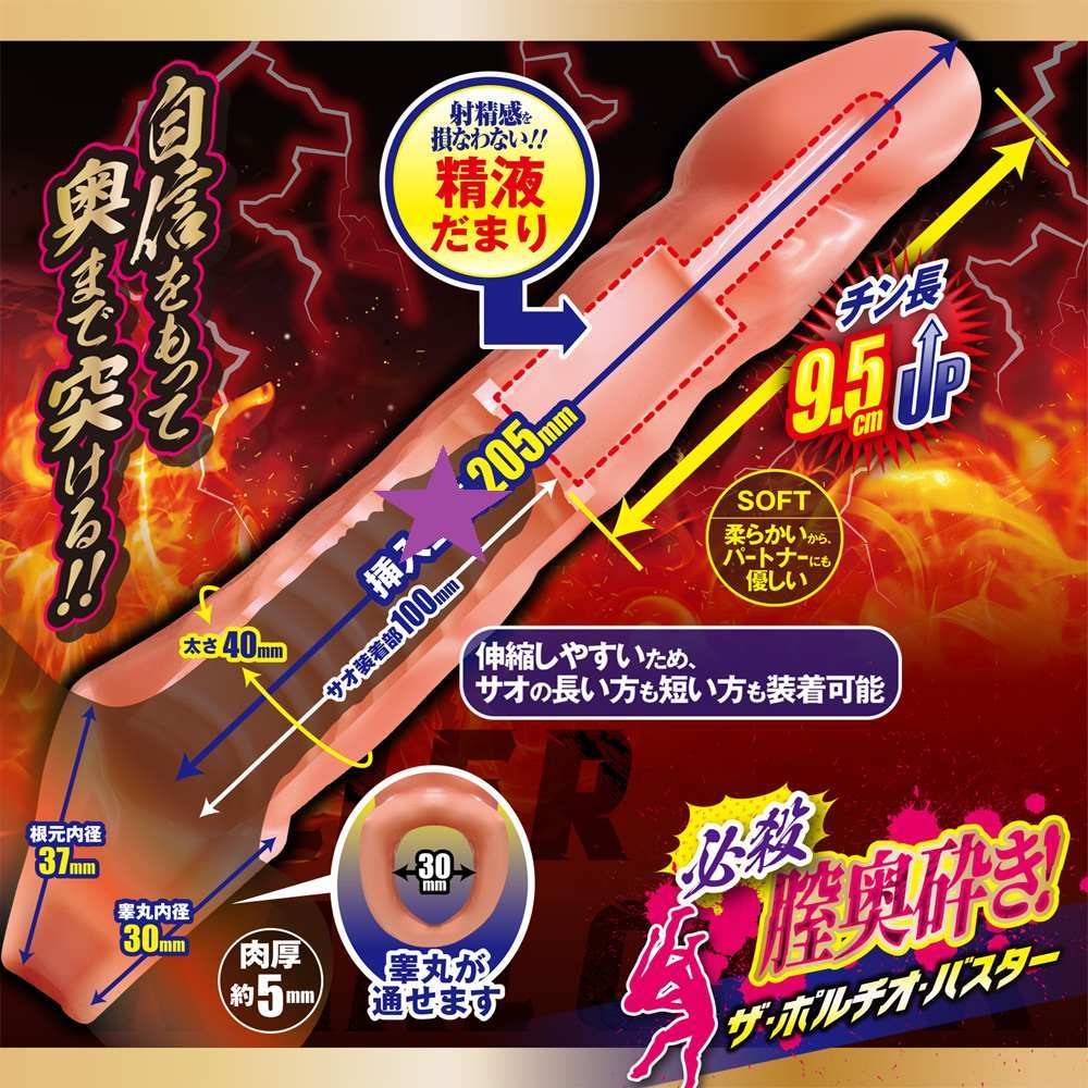 Just by wearing it, your chin length will increase by 9.5cm.... A-One - Killer Curl Sleeve - Flesh photo-2