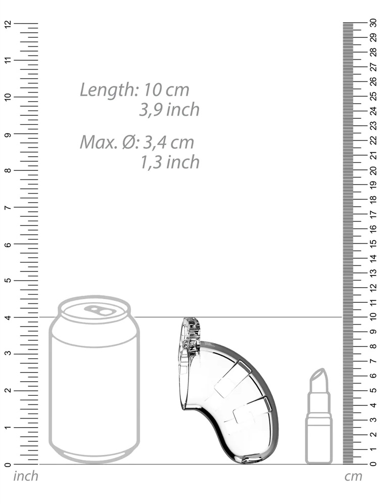 This specific model is equipped with a urethral sounding dil... ManCage - Chastity Cage w Urethral Sound #15 - Clear photo-5