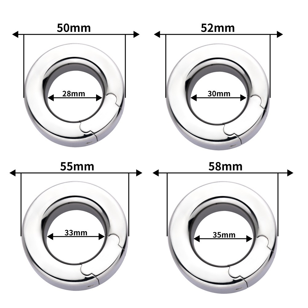 Material: 304 Stainless steel
Inner diameter: 28mm
Outer dia... FAAK - Testicular Ring - Silver - S photo-6