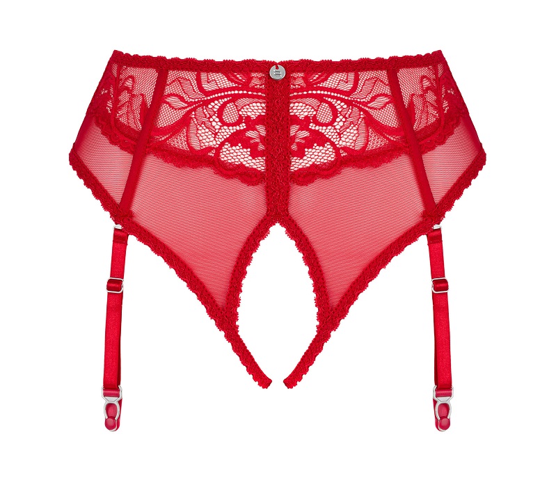 Do you want to make your hot evening even more spicy? Turn u... Obsessive - Dagmarie Garter Panties - Red - XS/S photo-6