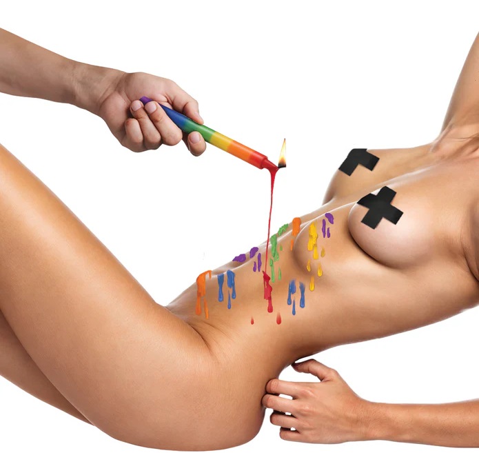 Transform your steamy scenes together and queer them up with... Master Series - Pride Candles Set 3 pcs - Rainbow photo-3