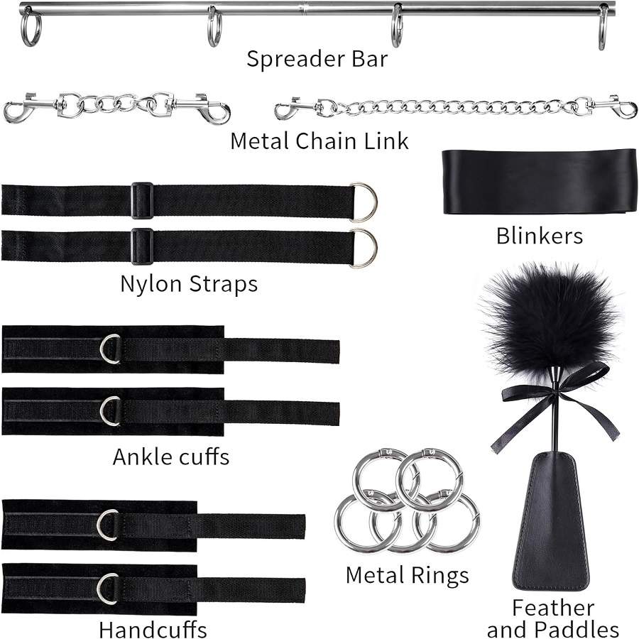 The spreader bar is easy to disassemble and assemble. The cu... Yeahwow - Door Swing & Leg Spreader Restaint Set - Black photo-2