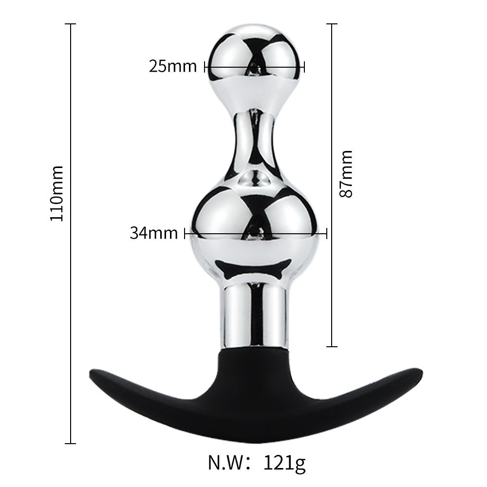 Metal anal plug with Silicone anchor
Material: ... MT - Silicone Anchor Anal Plug w 2 Balls photo-3
