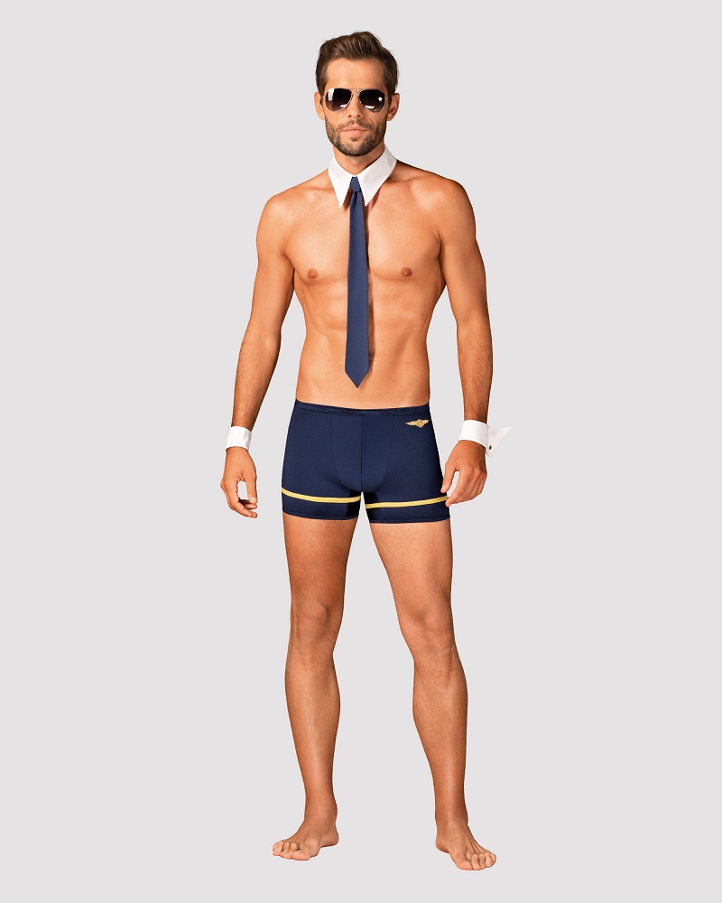 Awesome evening in the bedroom? Oh, it is going down! This i... Obsessive - Pilotman Set - Blue - 2XL/3XL photo-4