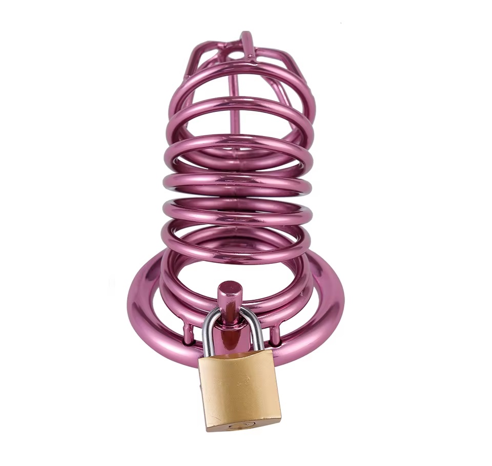 Penis lock toy for sexual bondage gear with 3 rings
Materia... MT - Metal Chastity Cage w 3 Rings - Purple photo-5