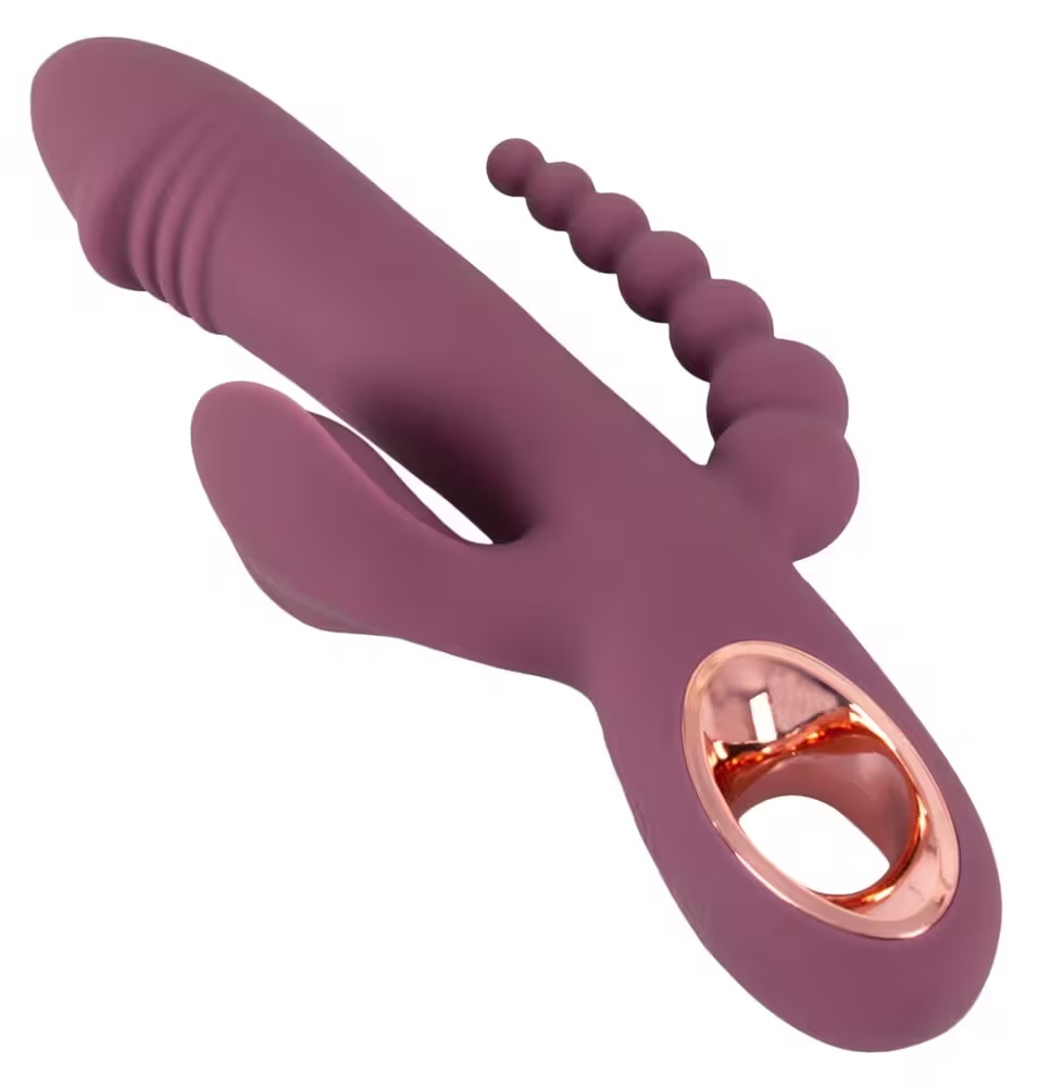 Intense, triple stimulation with comfortable pleasure!
The e... You2Toys - Slim Triple Plum Rabbit Vibrator - Purple photo-7