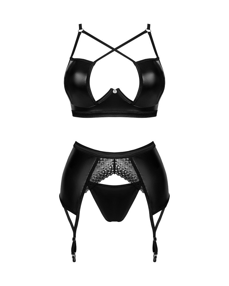 You don't like boredom, you like to break the rules and ... Obsessive - Norides 3pcs Set - Black - M/L photo-7