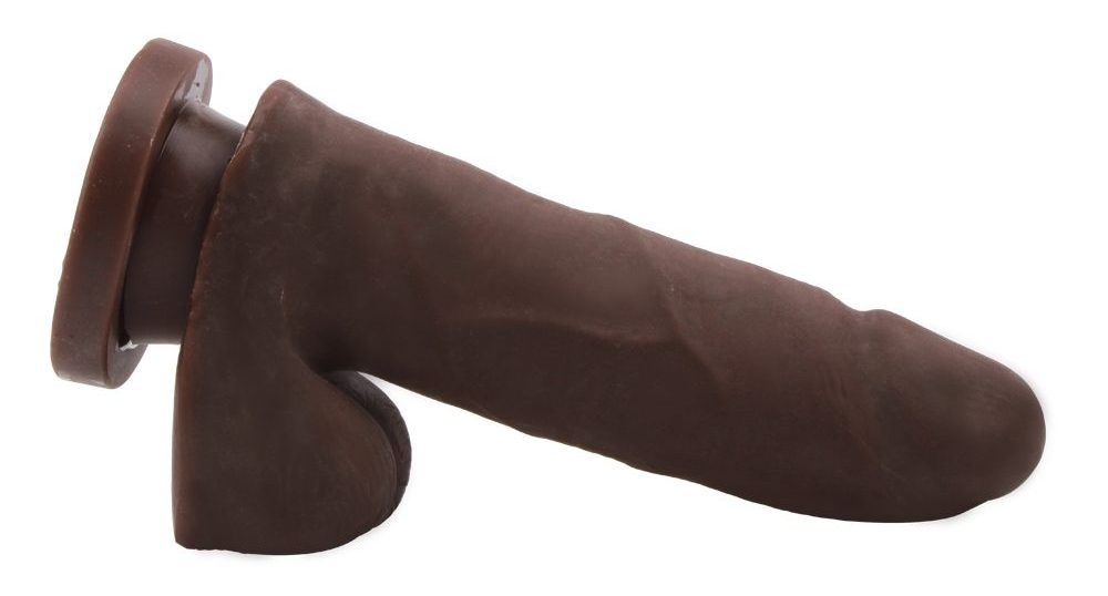 Anti-bacterial, Better-thanreal, Flexible Spine, Dual Densit... Chisa - Glad Eye Dual Density Dildo - Brown photo-4