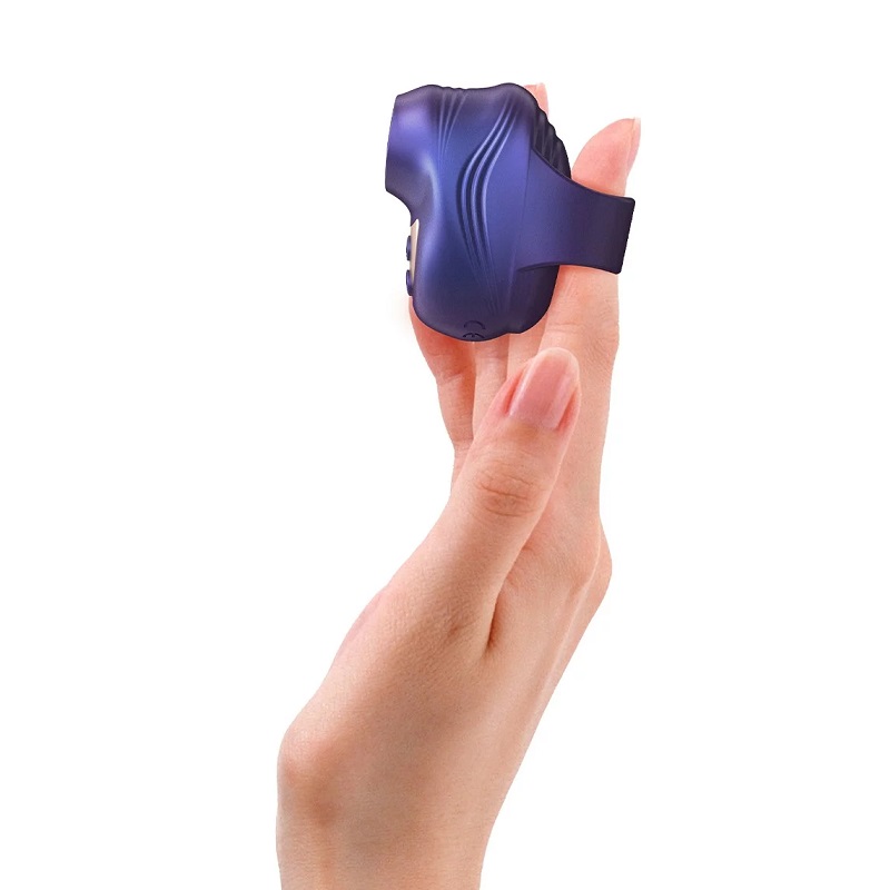 The cutest of them all! Just slip Kisscool onto your index f... Love to Love - Kisscool Tapping Vibrator - Indigo photo-2