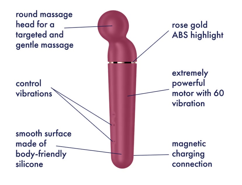 The Satisfyer Planet Wand-er is an impressive massager that ... Satisfyer - Planet Wand-er Massager - Berry photo-5