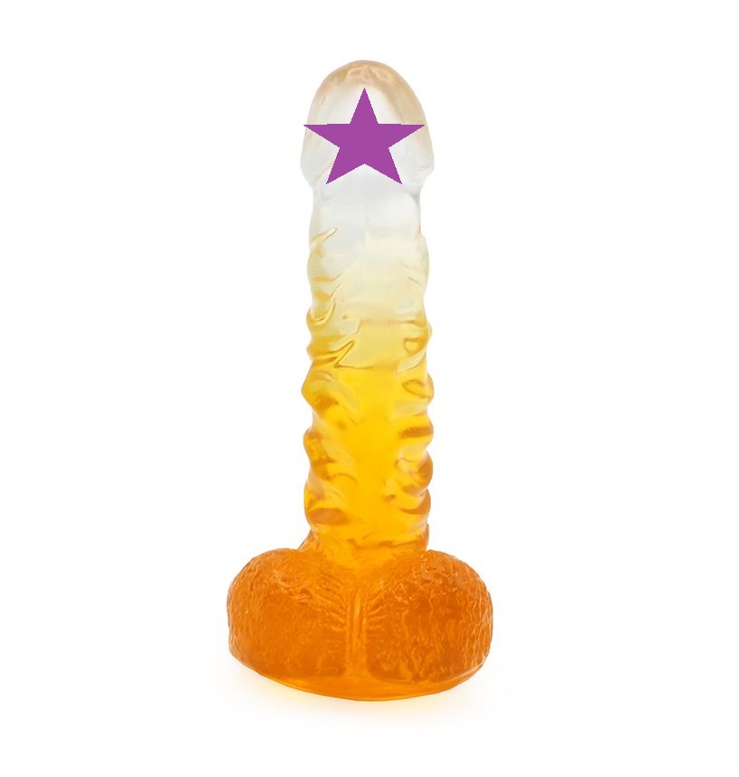 This unique transparent dildo features a stunning yellow col... Kiotos - Spiral Dildo 02 - Yellow photo-2